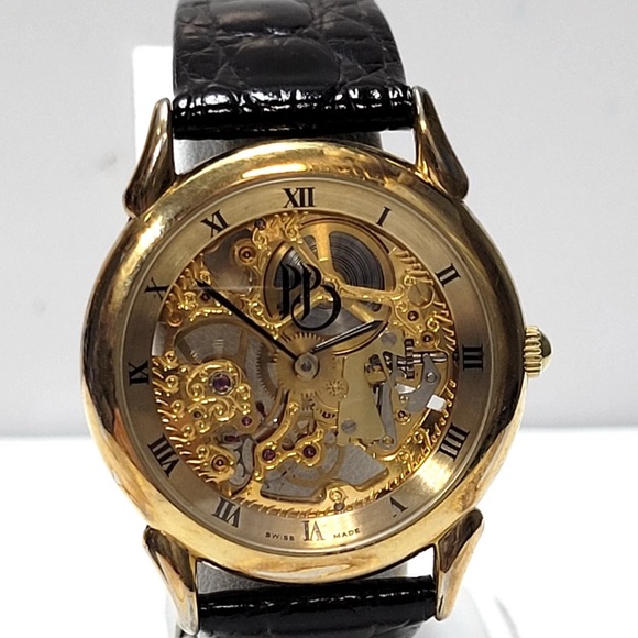 PB Swiss Mechanical Movement Skeleton Watch